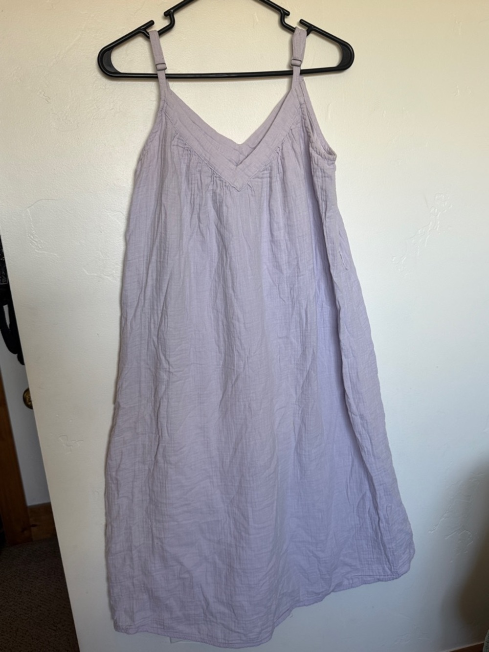 GAP Lavender Sleeveless V-Neck Cotton Midi Dress